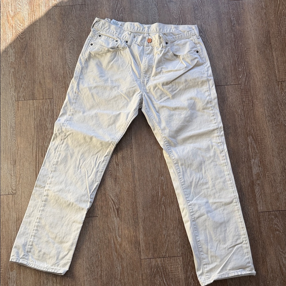 Men's Levi’s 513 Cream Colored Jeans